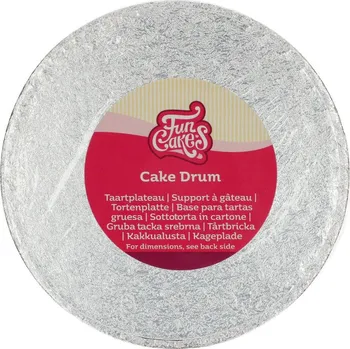 FunCakes Dortová podložka stříbrná O 17,5 cm, výška 12 mm