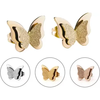 Náušnice Impress Jewelry Motýlci Stříbrná