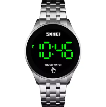 Hodinky Skmei 1579 celokovové LED hodinky Touch Me Stříbrné