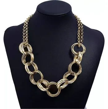 Náhrdelník Dámský kroužkový náhrdelník Ringers Zlatý