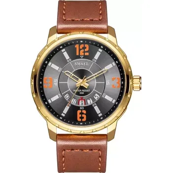 Hodinky Smael 9103 Pánské analogové hodinky Zlaté