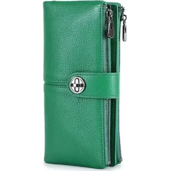 Peněženka Contacts® dlouhá kožená peněženka Lancy Zelená