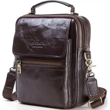 Contacts pánská kožená taška přes rameno Torres Hnědá