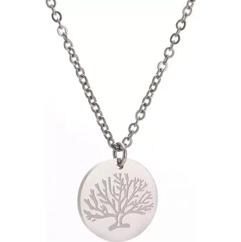Náhrdelník Impress Jewelry Ocelový náhrdelník Strom života Stříbrný