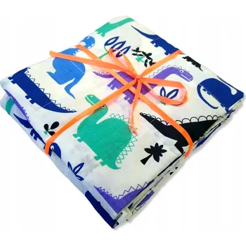 Dětská deka Zátěžová deka 100x140 cm senzorická deka pro děti Dino modrá