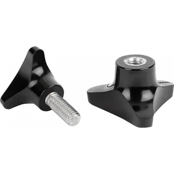 Nábytkové kování Trojcípé ovládací úchytky s vysokým nákružkem 06702-14006X15