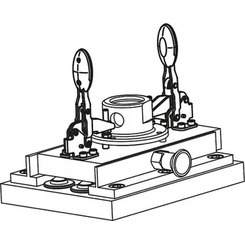 Čerpadlo Rychloupínač, horizontální s&nbsp;vodorovnou patkou a nastavitelným přítlačným šroubem 05900-012002