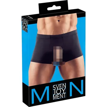 Pánské erotické prádlo Svenjoyment Pánské boxerky s otvory vpředu - černé: M