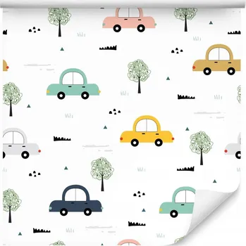 Fototapeta Tapeta do dětského pokoje AUTA Vozidla Skandinávský styl