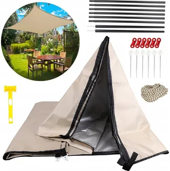 Krycí plachta TURISTICKÝ TARP PLACHTA BIVAK 3X3 M TERMÁLNÍ SLUNEČNÍ PLACHTA