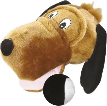 plyšák Chytací maňásek plyšový s míčkem, pes, 30 cm