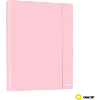 Archivační box Krabice na dokumenty/sešity A4 s gumou, pastelově růžová, tloušťka 3 cm