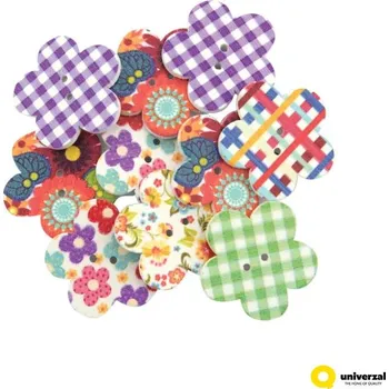 Knoflík Ozdobné knoflíky květy 30 mm, 10 ks