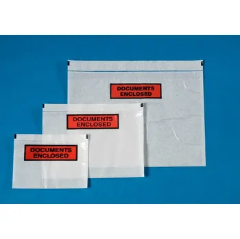 Obálka Nalepovací obálka C6 s potiskem Documents enclosed , 175 x 110 + 15