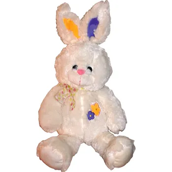 plyšák Králík plyšový s kytičkou 70 CM