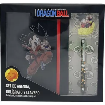 Blok Dárková sada Dragon Ball - zápisník, kuličkové pero, klíčenka