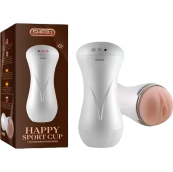 Vibrátor Osamělá Radost - nabíjecí sténající vibrátor (bílá-přírodní)