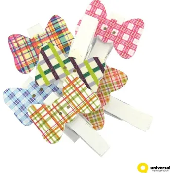 Dekorativní kolíčky s mašlemi 35x8 cm, 6 ks