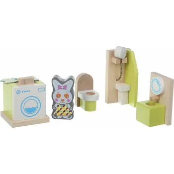 Dřevěná hračka CUBIKA 12633 Koupelna - dřevěný nábytek pro panenky