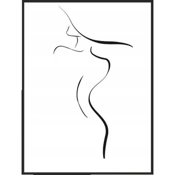 Obraz Moderní Plakát Obraz na zeď do ložnice - Linie umění - Žena