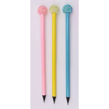 Grafitová tužka Tužka grafitová HB barevná s kuličkou, mix 3 barev