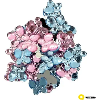 Kreativní zirkony motýli 15x14 mm, 40 ks