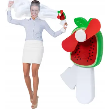Domácí ventilátor Ruční osobní větrák Ventilátor OVOCE MELOUN Vodní meloun Pro děti i dospělé
