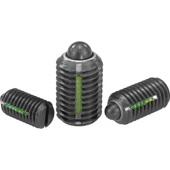 Pružné tlačné prvky s drážkou a tlačným čepem, ocelové, pojistka LONG-LOK 03021-212