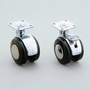 Nábytkové kování Dvojitá kolečka, s upevňovací deskou DB-40P