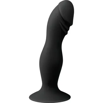 Dildo Easytoys - černé dildo s žaludem a přísavkou