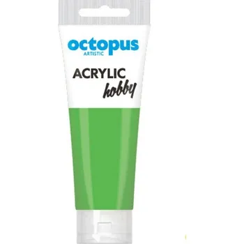 Vodová barva Akrylová barva OCTOPUS Hobby, žluto zelená, 75 ml