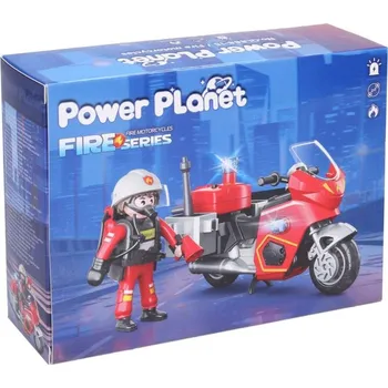 autíčko Figurka hasič na motorce stavebnice 11cm