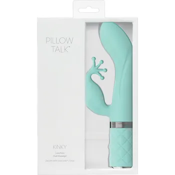 Vibrátor Pillow Talk Kinky - akumulátorový, 2 motorový G-bod vibrátor (tyrkysový)