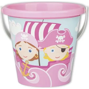 Hračka na písek Androni Kyblík piráti růžový - průměr 17 cm