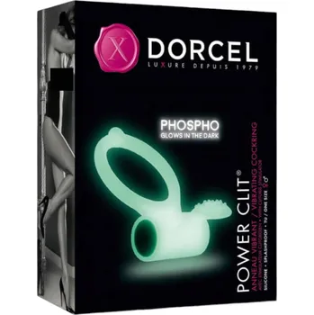 Dorcel - Svítící vibrační kroužek na penis (bílý)