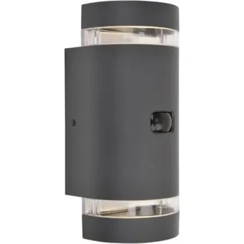 Bodové svítidlo LUTEC 5604014118 FOCUS exteriérové nástěnné svítidlo se senzorem 2xGU10 IP44 tmavěšedá