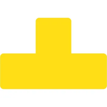 Samolepící etiketa Podlahové samolepicí značení Djois, PVC, tvar T, 15x5cm, 10ks, žluté