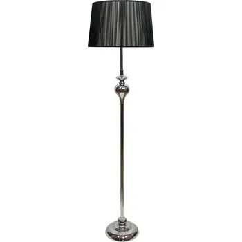 Stojací lampa Stojací lampa do obýváku Gillenia černá glamour s látkovým stínidlem 135 cm