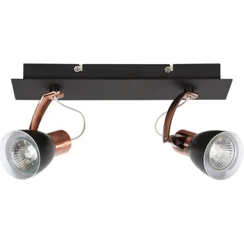 Moderní stropní svítidlo Markus černé s měděnými detaily do obýváku a jídelny 2zdrojové