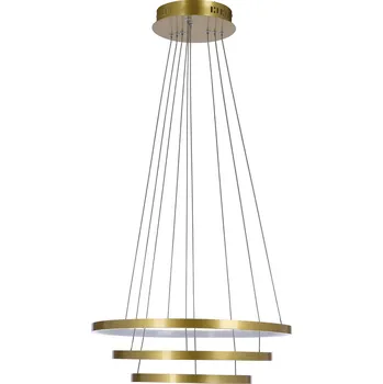 Závěsné LED svítidlo Lune zlaté moderní 3bodové do obýváku, jídelny nebo kuchyně 50 cm