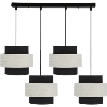 Závěsné svítidlo Benta černé moderní 4bodové do obýváku a jídelny nastavitelné