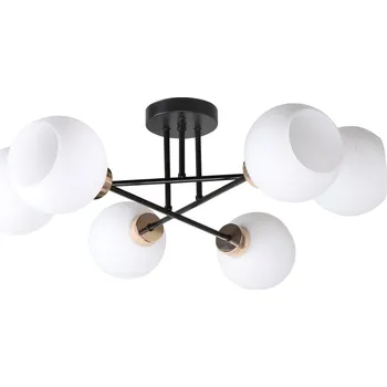 Moderní stropní svítidlo Amanda CANDELLUX černo-zlaté 6ramenné do obýváku