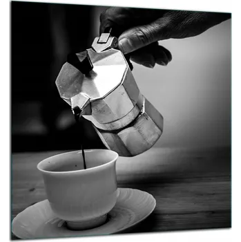 Kuchyňské prkénko SKLENĚNÁ OCHRANNÁ DESKA PANEL S LEPIDLEM 60x65 KÁVA Tvrzené Sklo Kuchyně 7v1