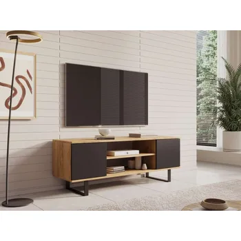 Televizní stolek Televizní stolek Lofter 135 cm - dub Craft/černá