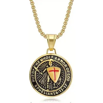 Řetízek Náhrdelník a přívěšek Templářský rytíř