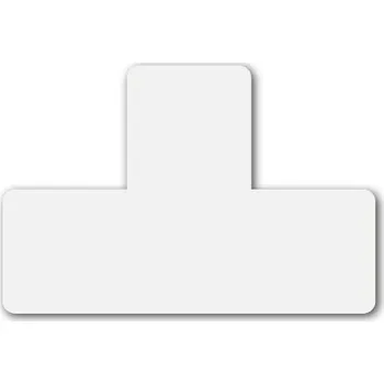 Samolepící etiketa Podlahové samolepicí značení Djois, PVC, tvar T, 15x5cm, 10ks, bílé