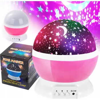 Dětské svítidlo Projektor - lampička CoolStaff růžová