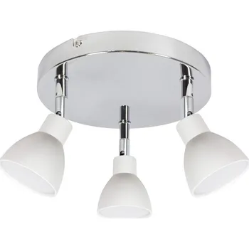 Stropní LED svítidlo kulaté Roy bílý chrom moderní do obývacího pokoje a ložnice 32 cm CANDELLUX