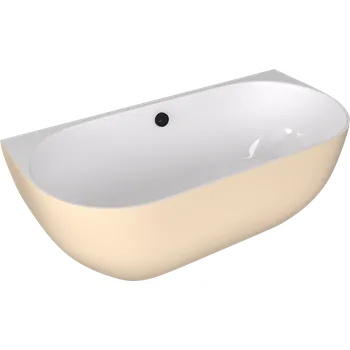 Vana Polysan Pagoda Nástěnná vana litý mramor 170x85x58cm, bílá/béžová mat, 72976.82