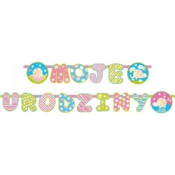 Banner "Moje Narozeniny" PartyDeco 186 cm